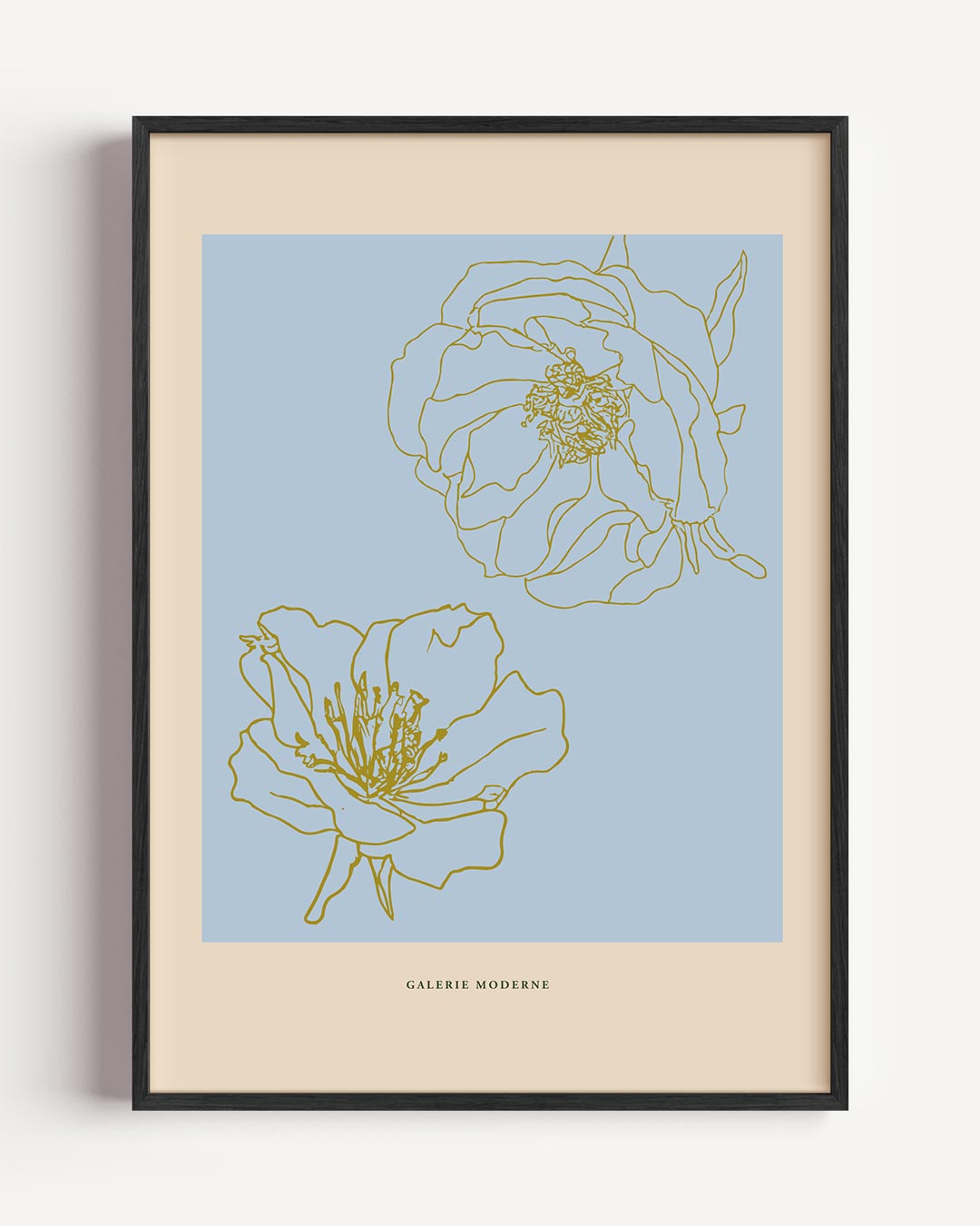 Elegante Bloemenlijntekening Poster-WallArtistic