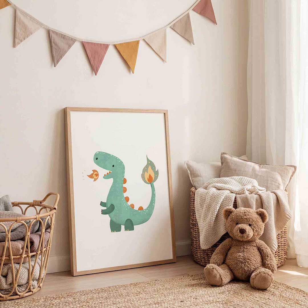 Groene dinosaurus Poster