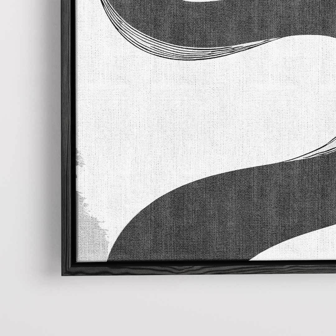 Zwarte Golf Beweging Kunstwerk-canvas-dibond-plexiglas-wanddecoratie-WallArtistic