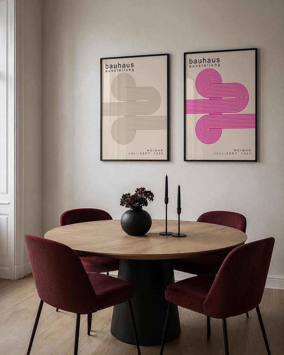 Lijnenspel en cirkel Posterset