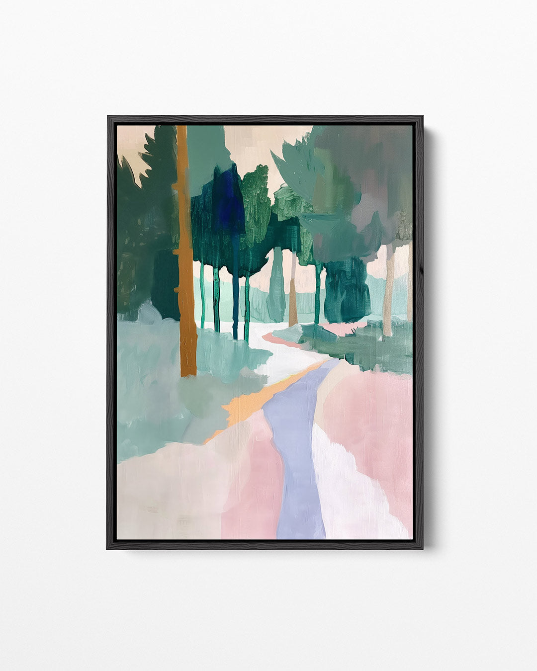 Vloeiende boslandschap Kunstwerk