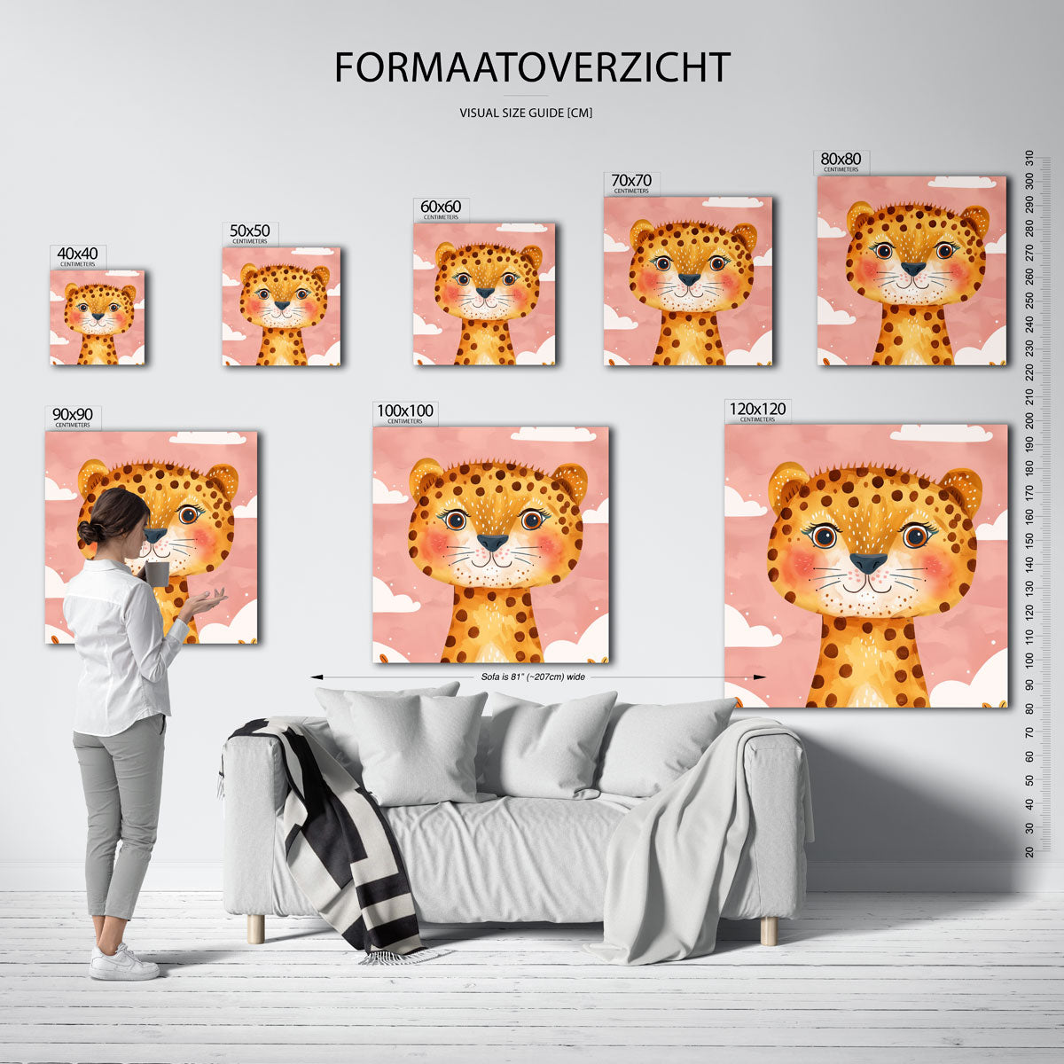 Schattige luipaard Poster