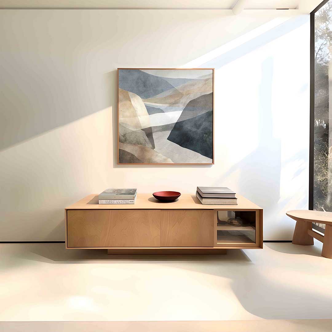 Abstracte landschapsvormen Poster