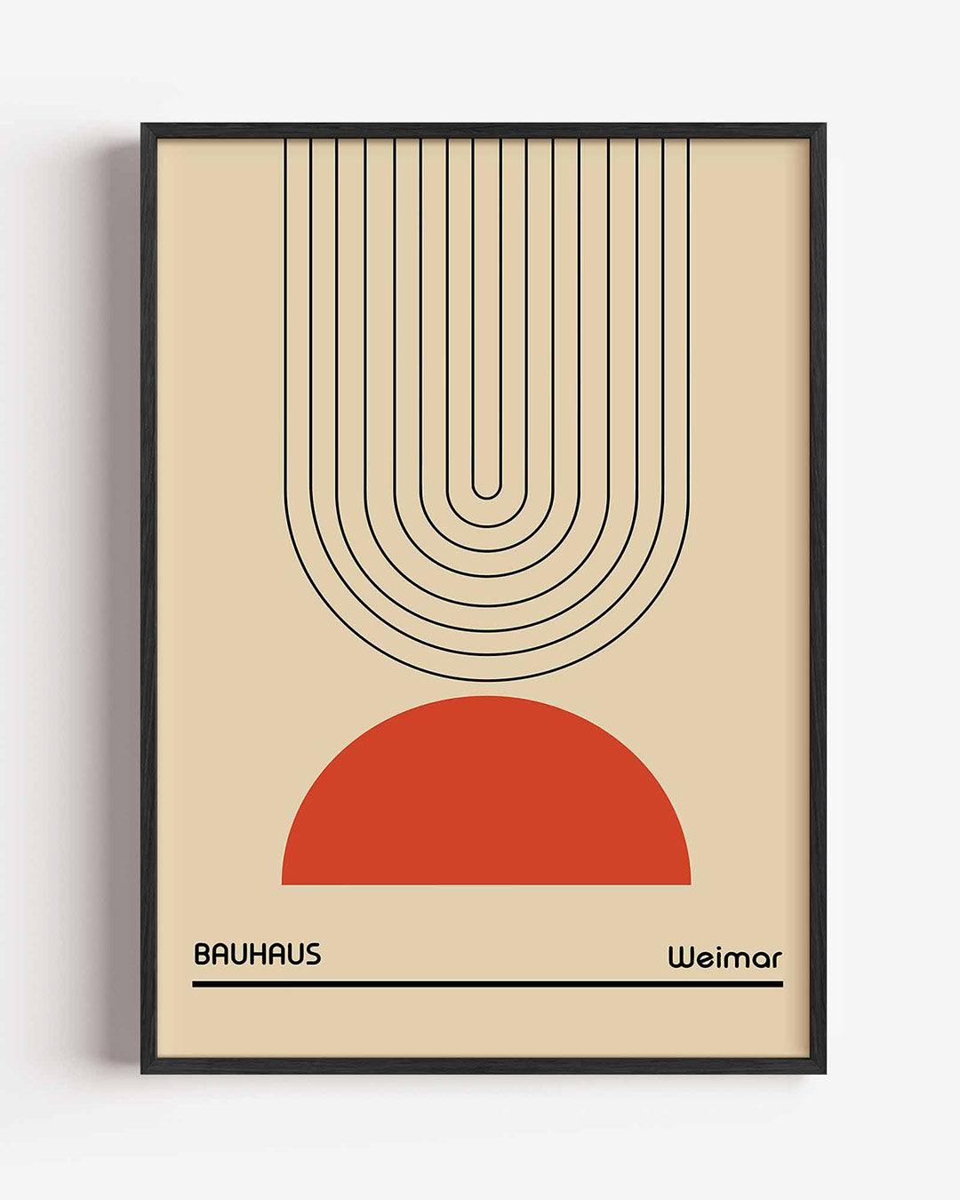 Lijnen en halfrond Poster