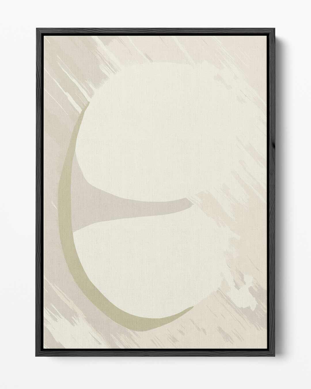 Abstracte Beige Cirkel Kunstwerk-canvas-dibond-plexiglas-wanddecoratie-WallArtistic