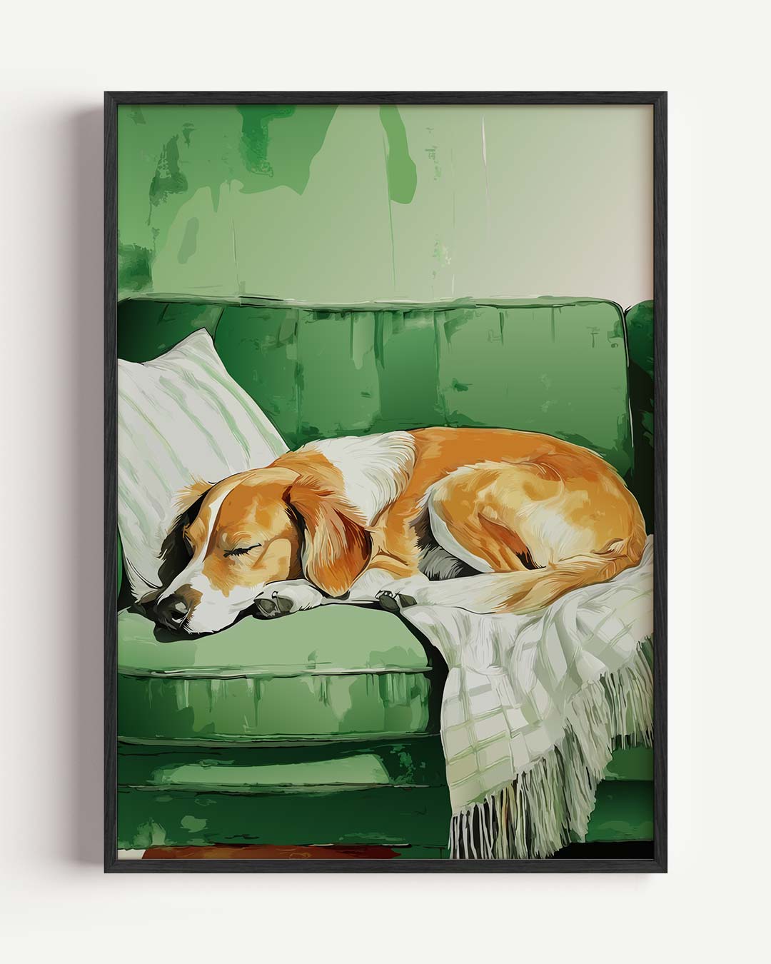 Dromerige Hond op de Bank Poster