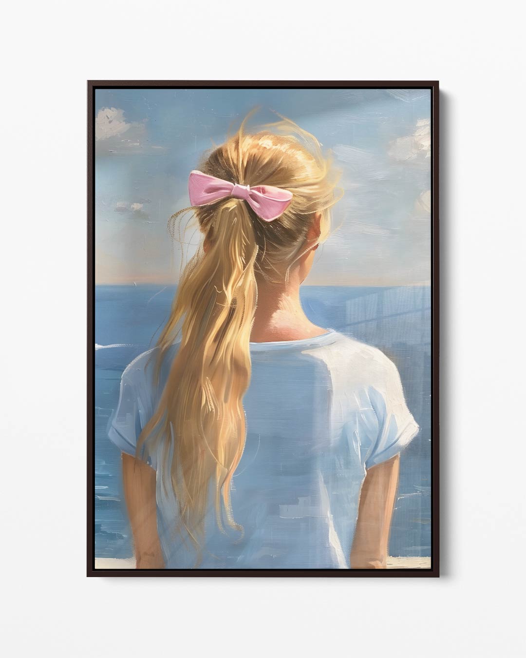 Meisje aan Zee Kunstwerk-canvas-dibond-plexiglas-wanddecoratie-WallArtistic
