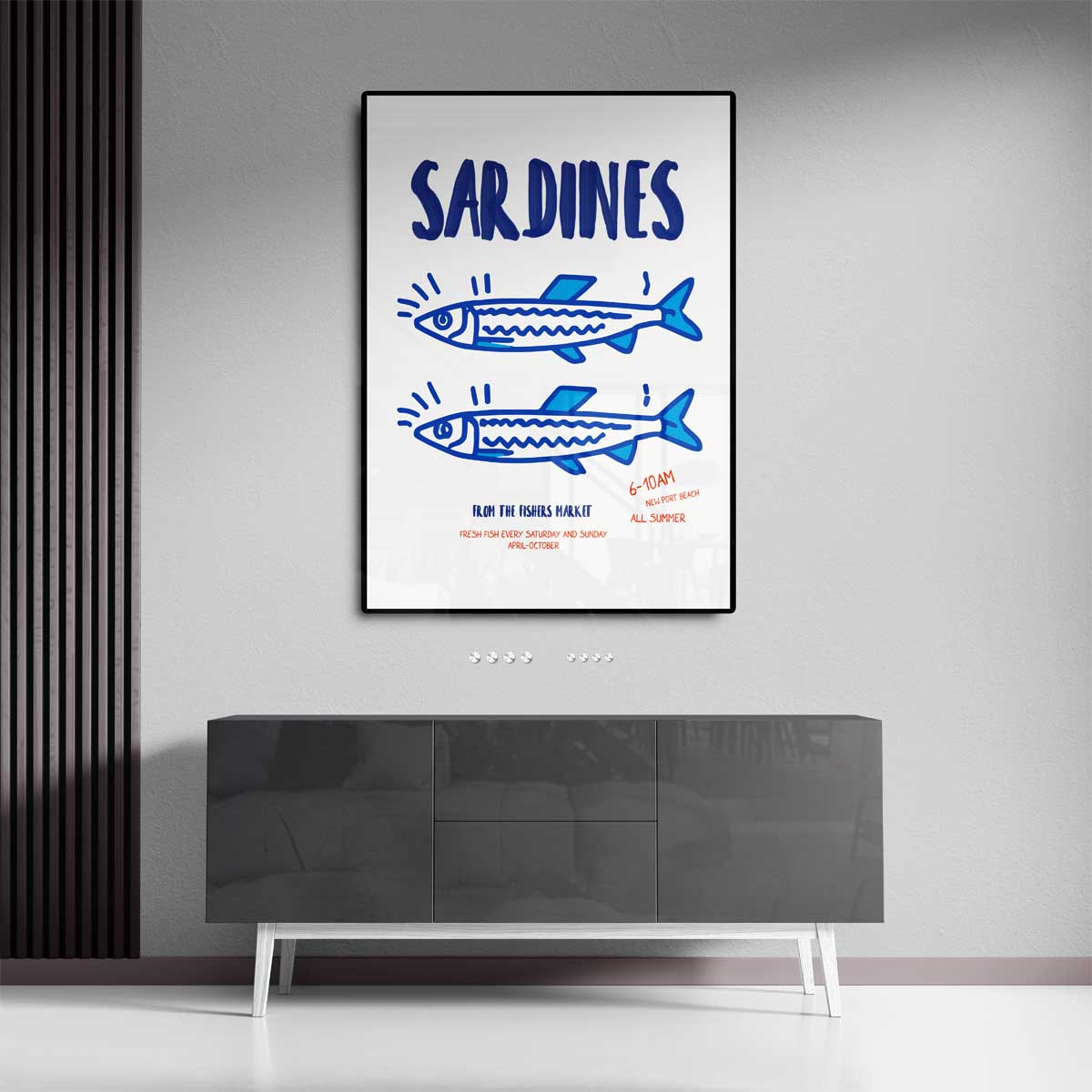 Sardines Illustratie Poster