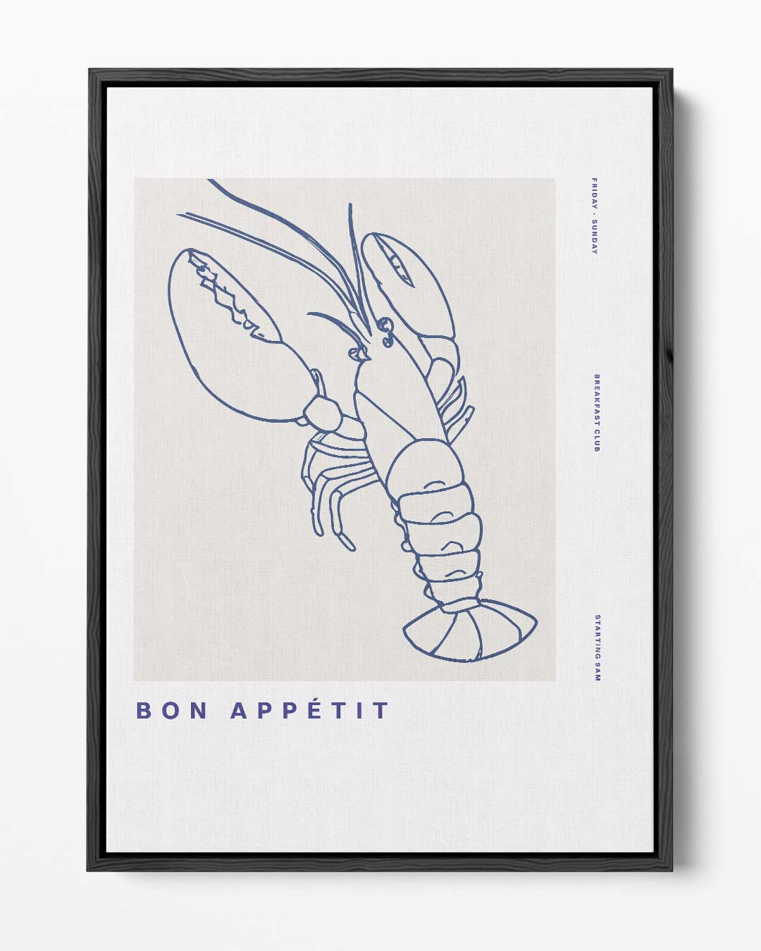 Bon Appétit Kreeftkunst Kunstwerk-canvas-dibond-plexiglas-wanddecoratie-WallArtistic