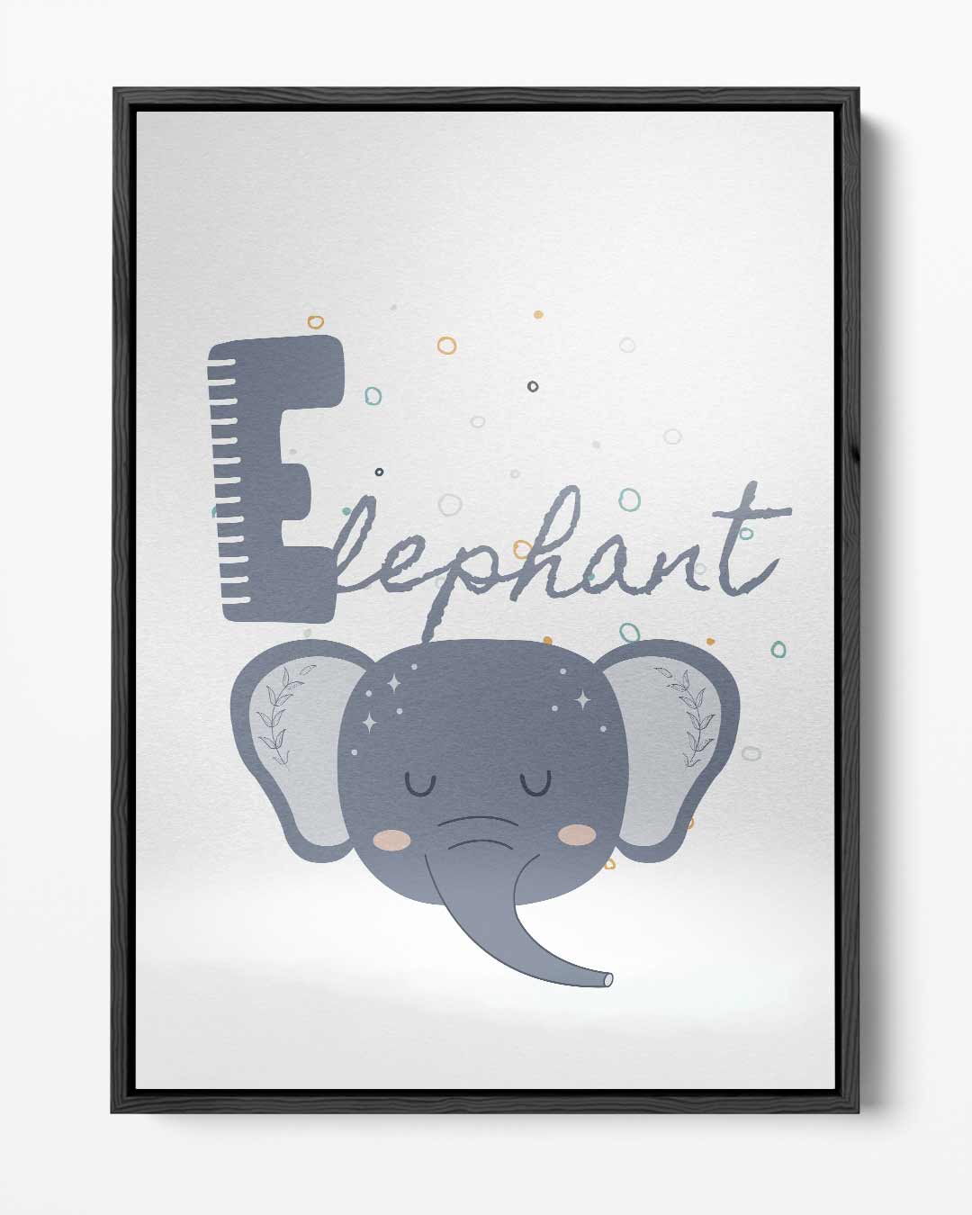 Dromerige Olifant Illustratie Kunstwerk-canvas-dibond-plexiglas-wanddecoratie-WallArtistic