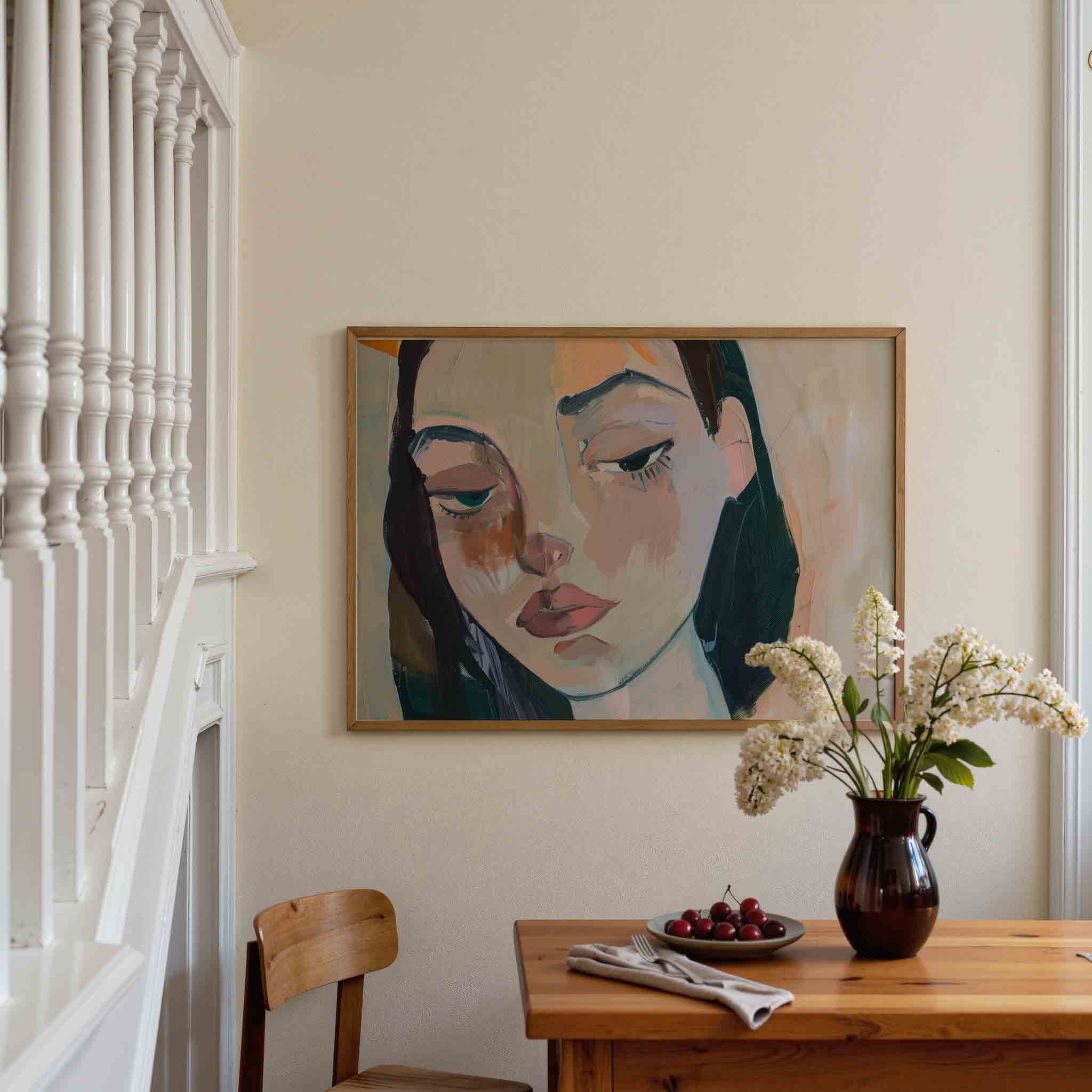 Portret van vrouw Poster