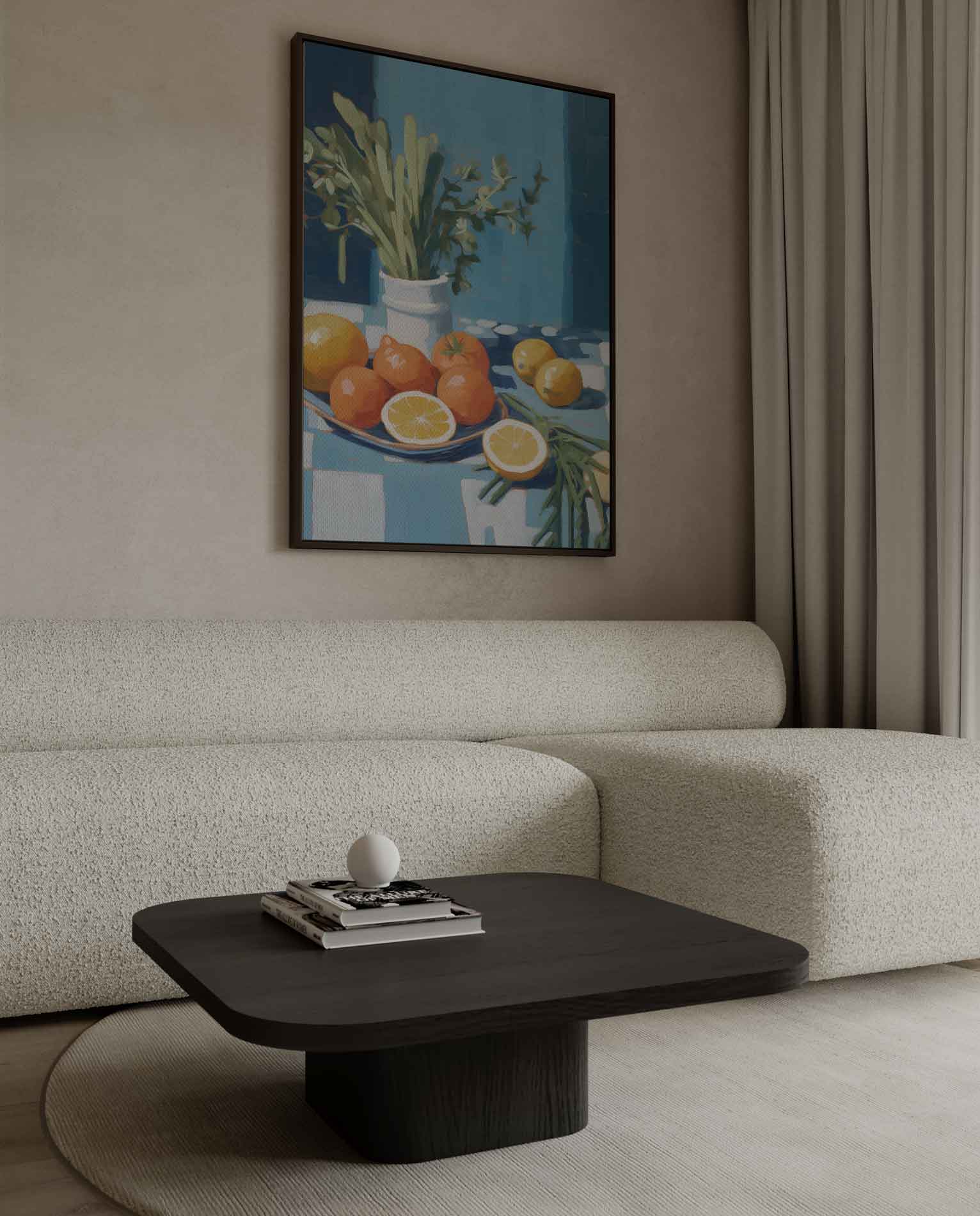 Frisse Citrussymfonie Kunstwerk-canvas-dibond-plexiglas-wanddecoratie-WallArtistic