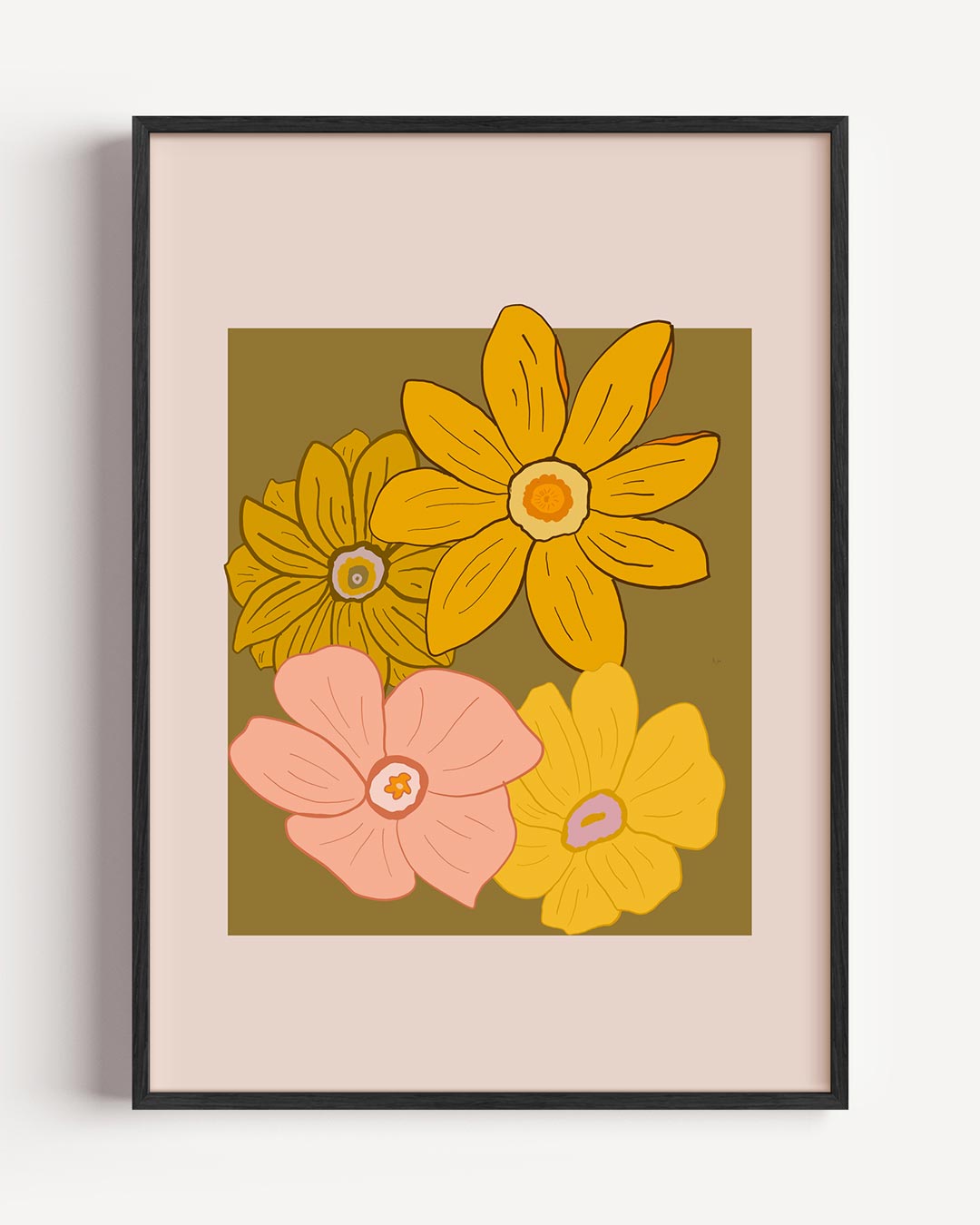 Bloemenexplosie Kunstposter-WallArtistic