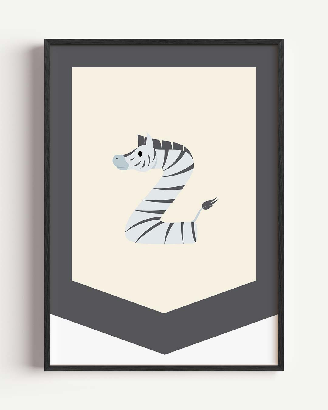 Speelse Zebra Alfabet Poster