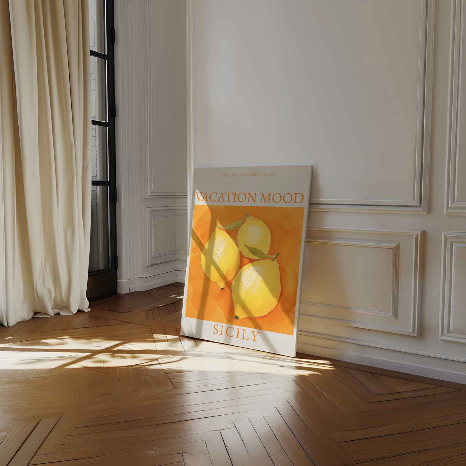 Zomerse Siciliaanse Citroenen Kunstwerk-canvas-dibond-plexiglas-wanddecoratie-WallArtistic