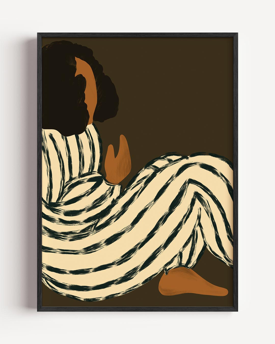 Relaxed Vibes Striped Art Poster-WallArtistic