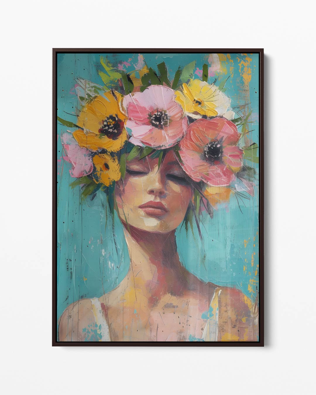 Bloemenpracht Portret Kunstwerk-canvas-dibond-plexiglas-wanddecoratie-WallArtistic
