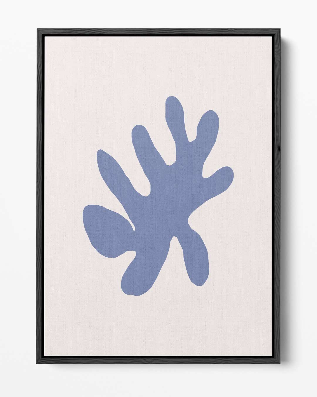 Abstracte Blauwe Vormenprint Kunstwerk-canvas-dibond-plexiglas-wanddecoratie-WallArtistic