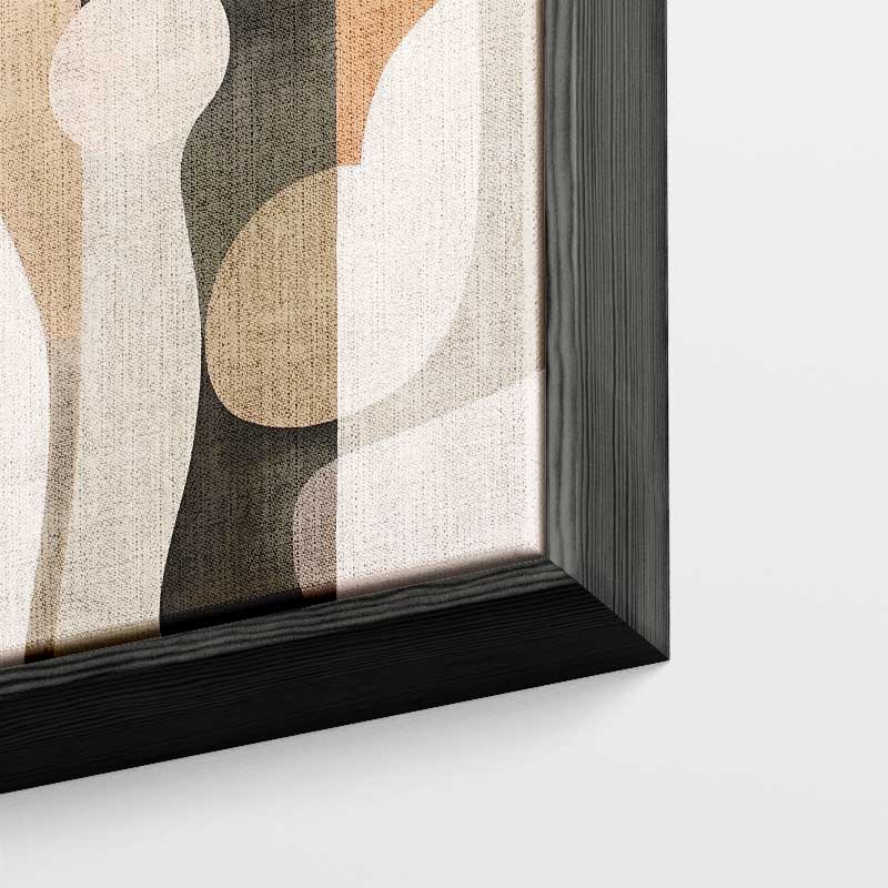 Abstracte Elegantie in Aardetinten Kunstwerk-canvas-dibond-plexiglas-wanddecoratie-WallArtistic