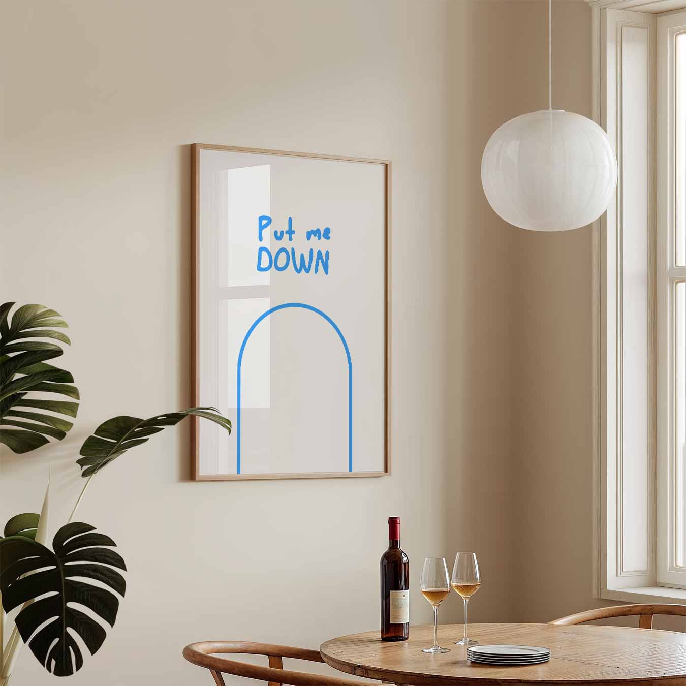 Motiverende Blauwe Poster