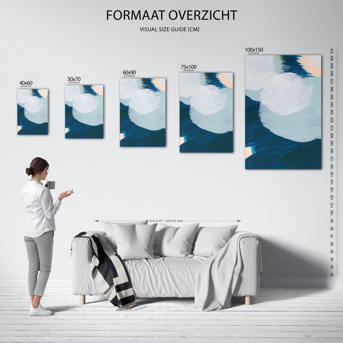 Organische kleurencompositie Kunstwerk