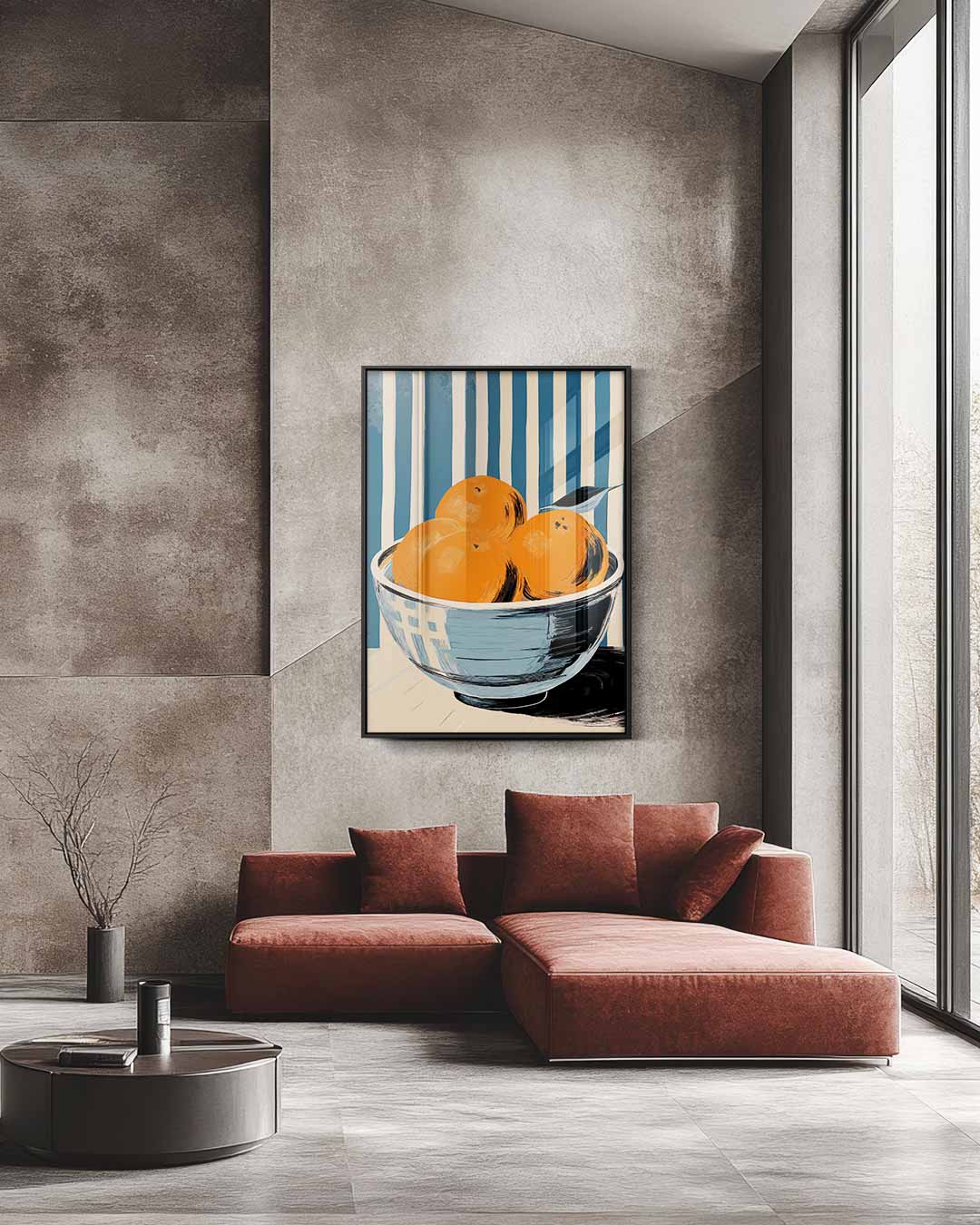 Vrolijk Stilleven met Sinaasappels Kunstwerk-canvas-dibond-plexiglas-wanddecoratie-WallArtistic
