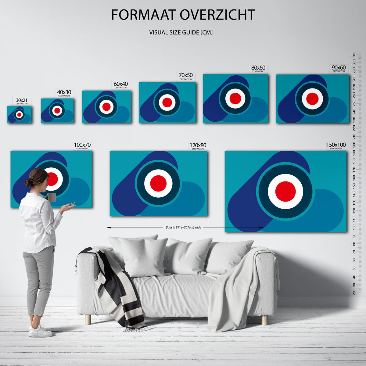 Cirkelvormen en kleur Poster