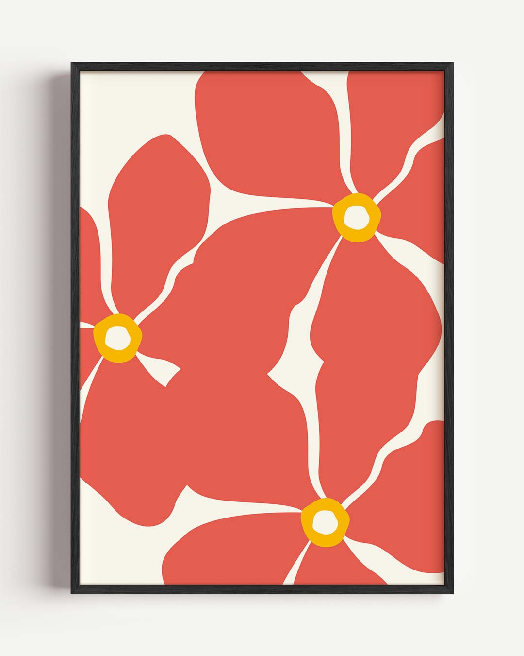 Bloemenpracht in Koraal Poster