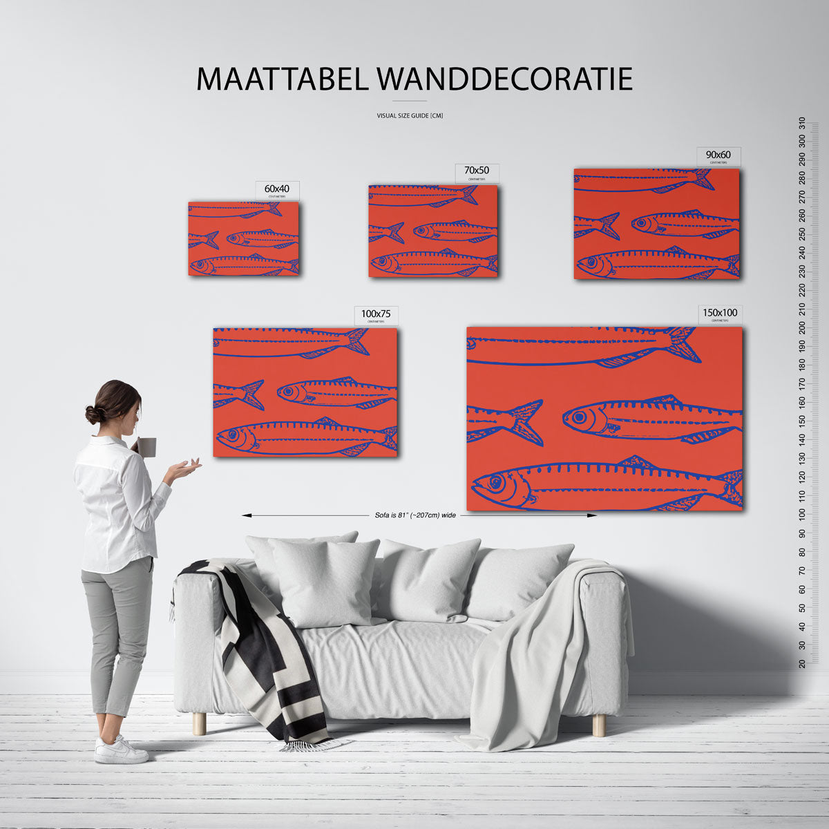 Vissenpatroon Kunstwerk