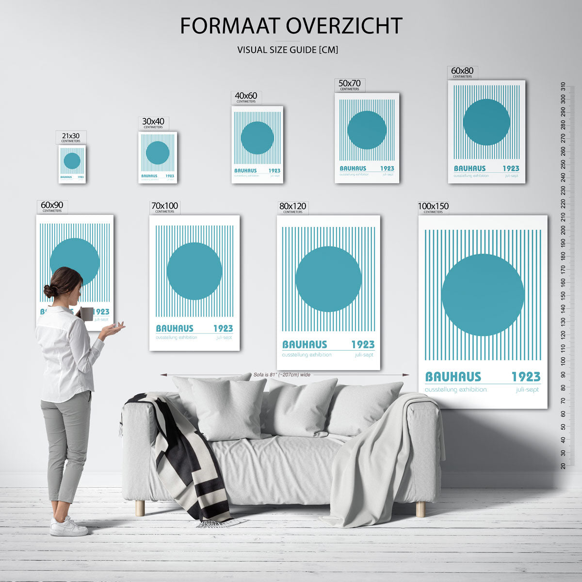 Cirkel en lijnen Poster