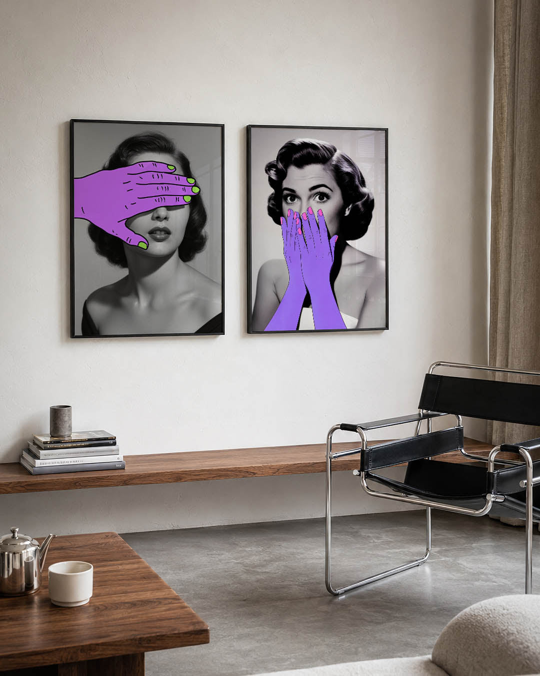 Kleurrijke hand Posterset