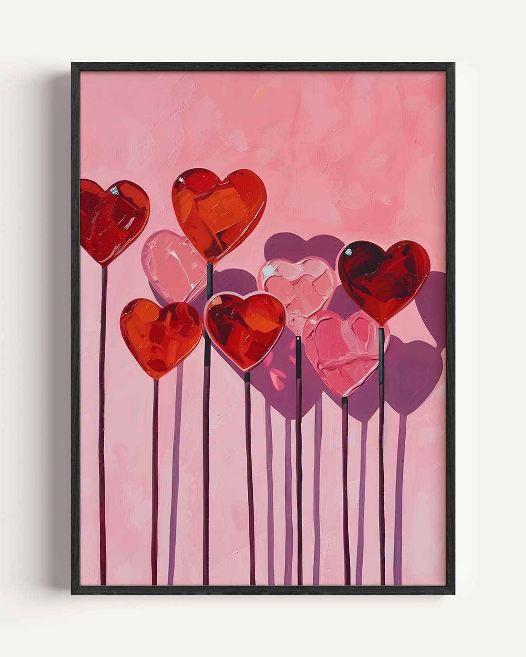 Hartvormige Bloemen Poster