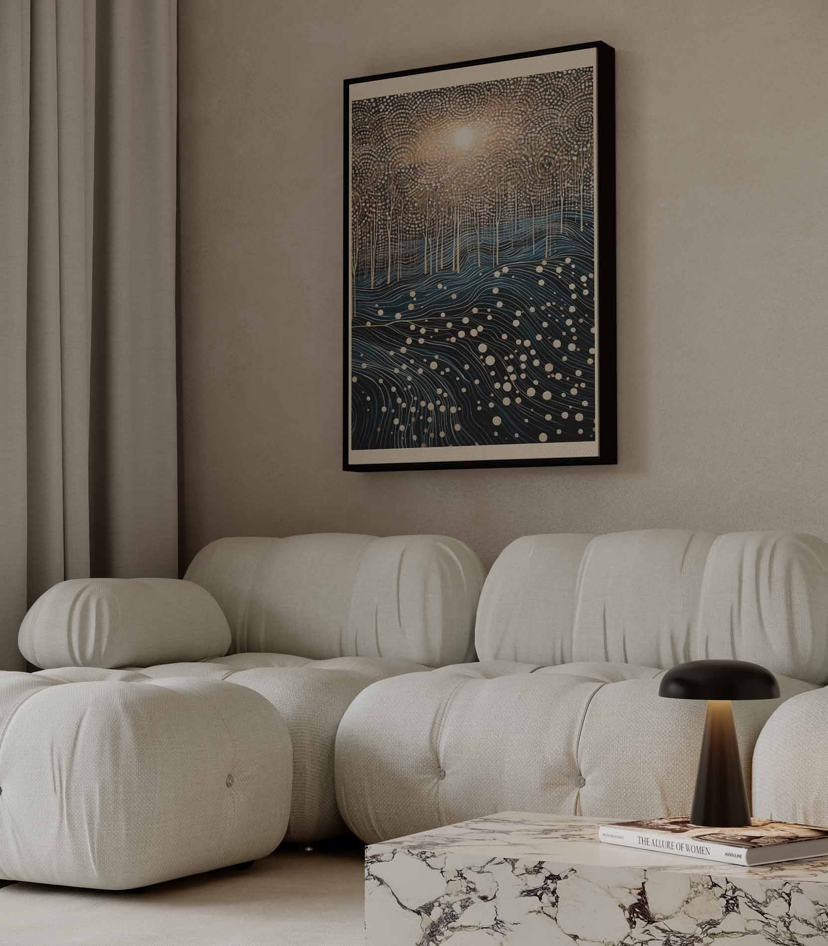 Betoverend Boslandschap in Droomstijl Kunstwerk-canvas-dibond-plexiglas-wanddecoratie-WallArtistic