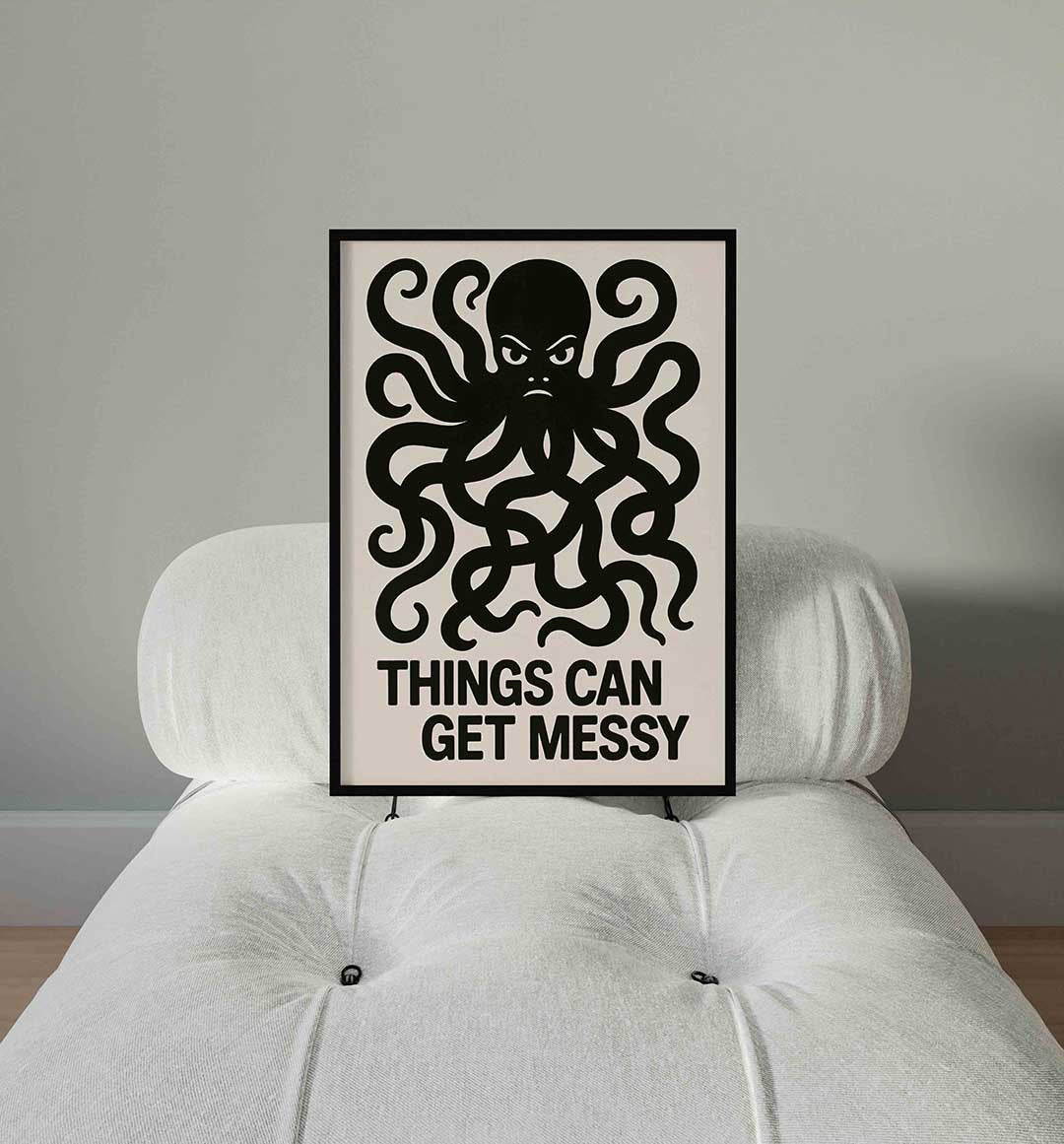 Octopus met tekst Poster