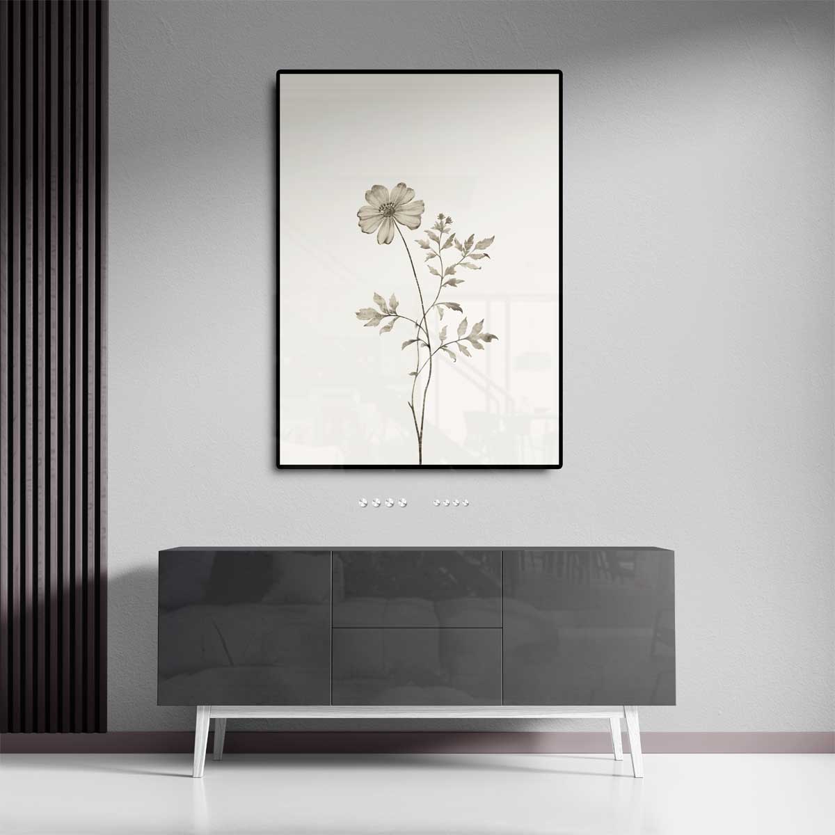 Delicate Bloemenstudie Kunstwerk-canvas-dibond-plexiglas-wanddecoratie-WallArtistic