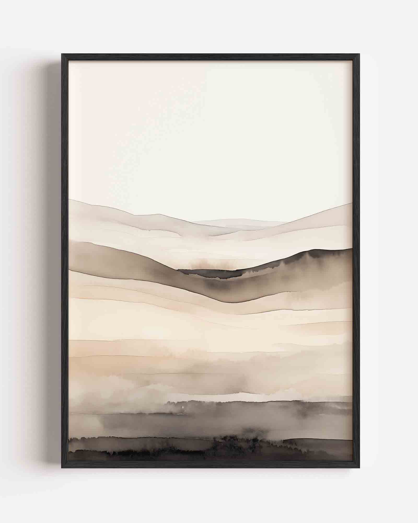 Landschap in beige Poster