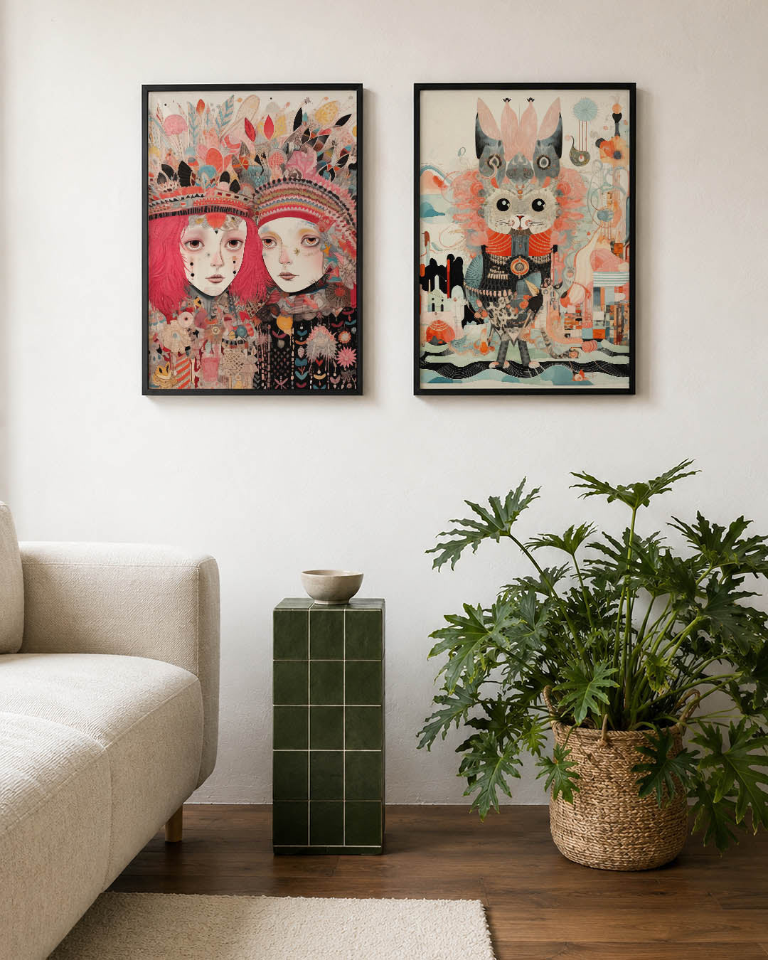 Kleurrijke fantasiefiguren Posterset