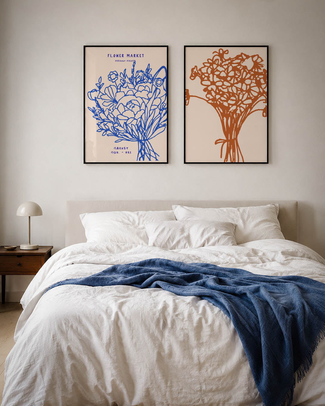 Bloemrijke lijnenspel Posterset