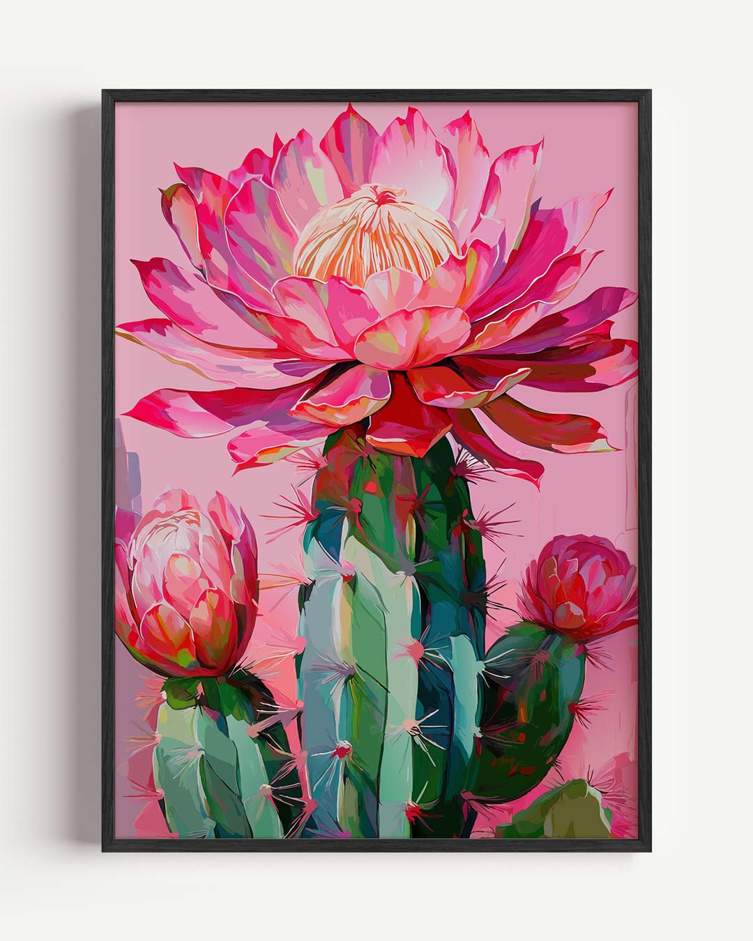 Botanische Cactus Bloemenpracht Poster