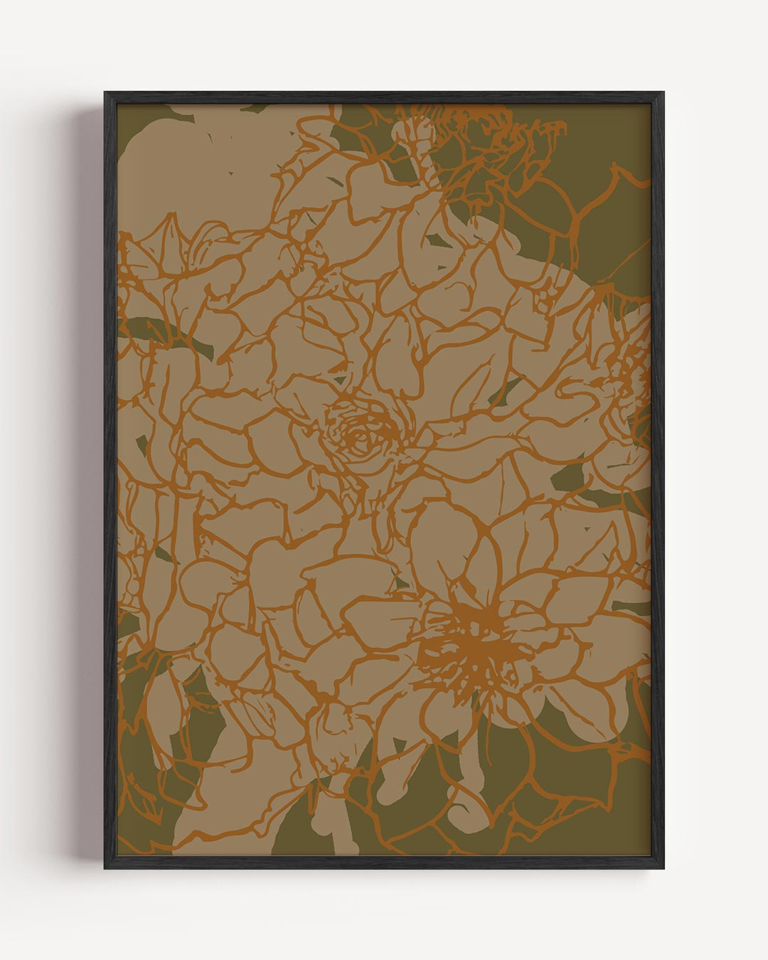 Bloemenpracht in Warme Kleuren Poster-WallArtistic