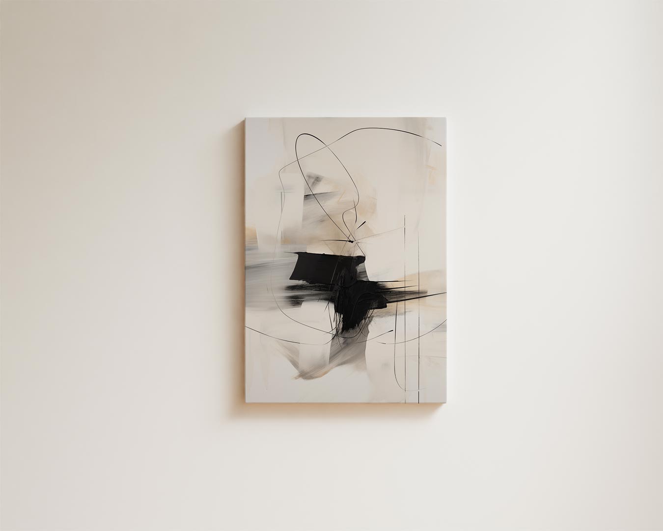 Abstracte Lijnendans Kunstwerk-canvas-dibond-plexiglas-wanddecoratie-WallArtistic