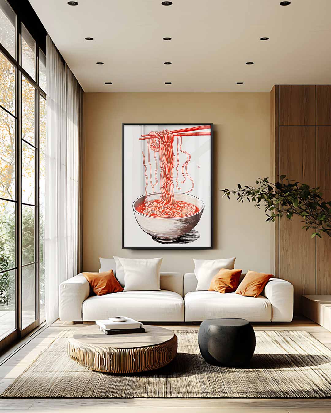 Ramen Illustratie Kunstwerk-canvas-dibond-plexiglas-wanddecoratie-WallArtistic