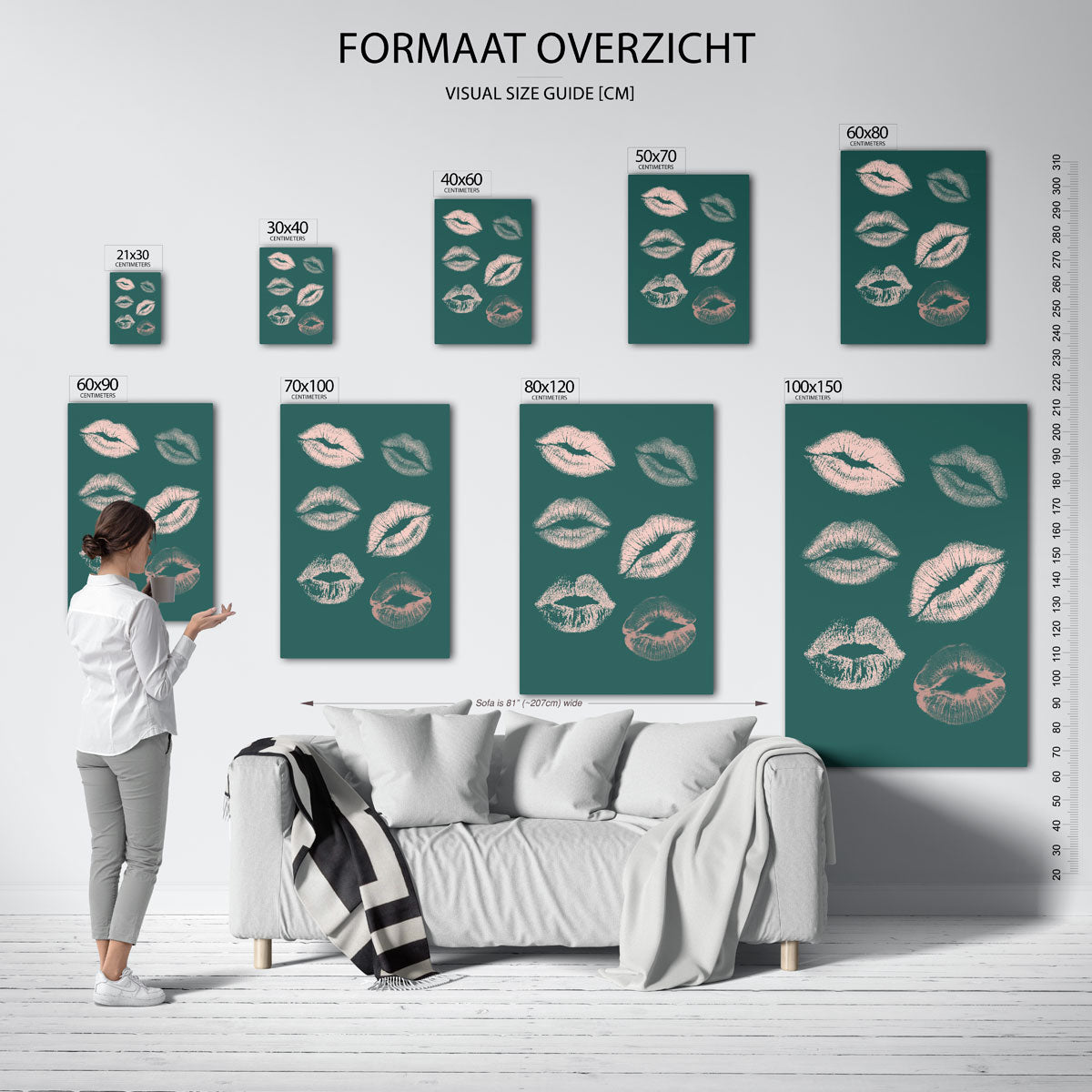 Lippenafdrukken Poster