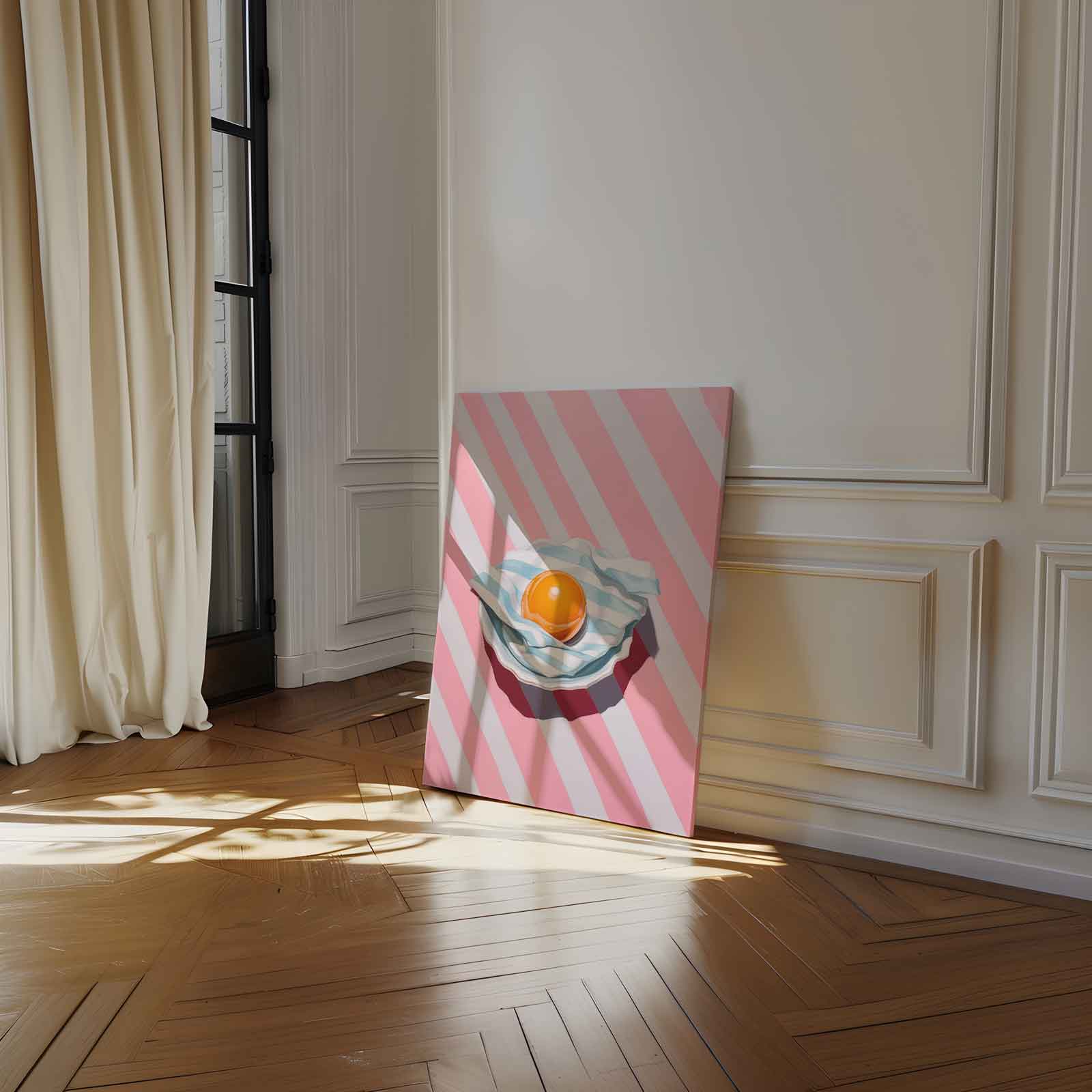 Zomerse Vrucht in Strepen Kunstwerk-canvas-dibond-plexiglas-wanddecoratie-WallArtistic
