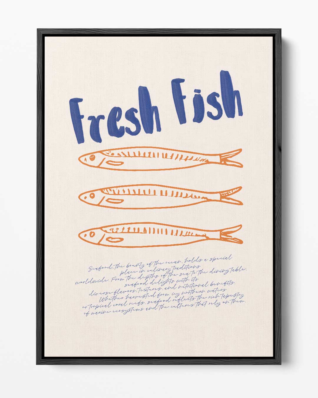 Verse Vis Illustratie Kunstwerk-canvas-dibond-plexiglas-wanddecoratie-WallArtistic