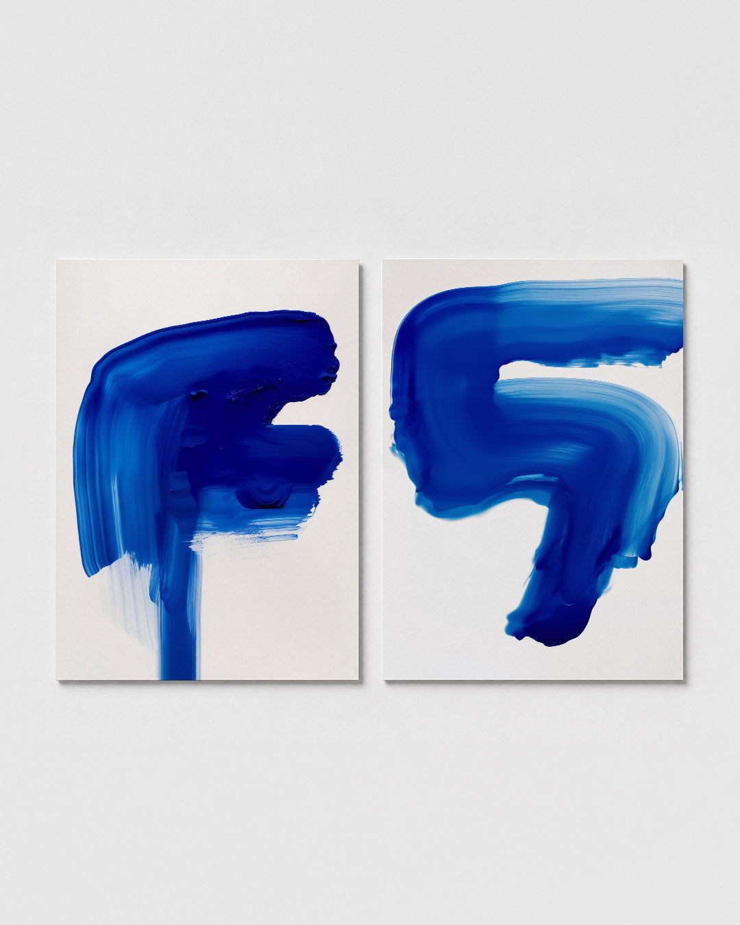 Blauw vloeiend vlak Posterset