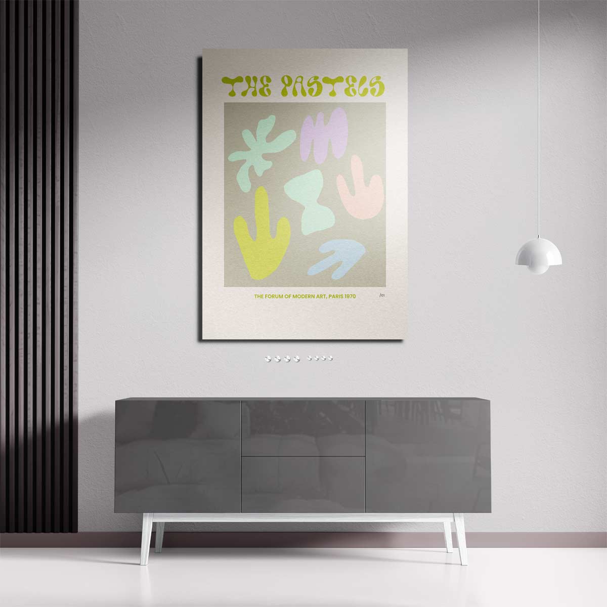 Retro Pastel Kunstposter