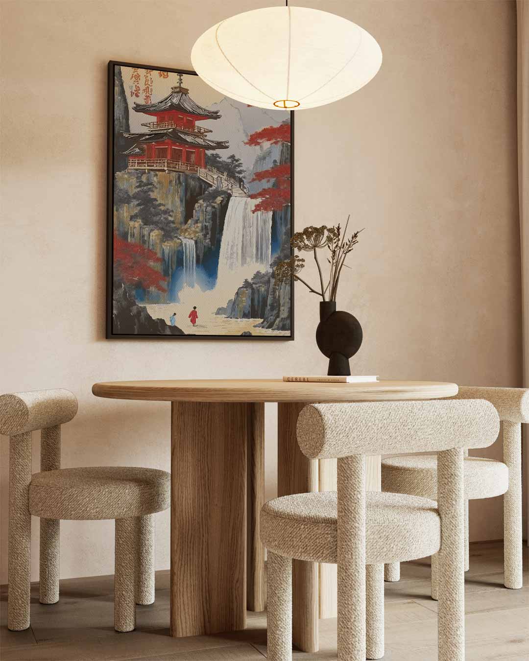 Japans Waterval Panorama Kunstwerk-canvas-dibond-plexiglas-wanddecoratie-WallArtistic