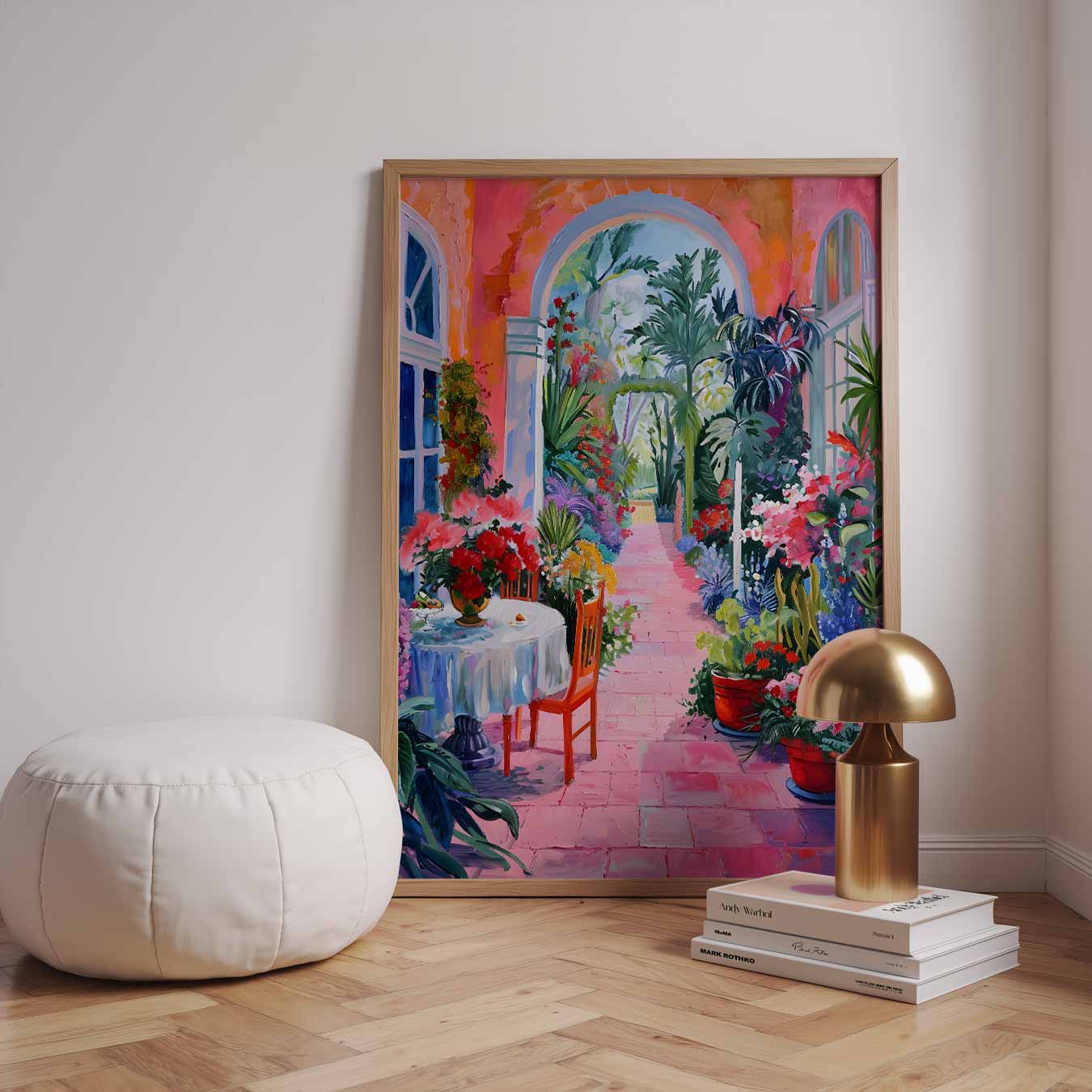 Betoverende Bloementuin Schilderij Poster