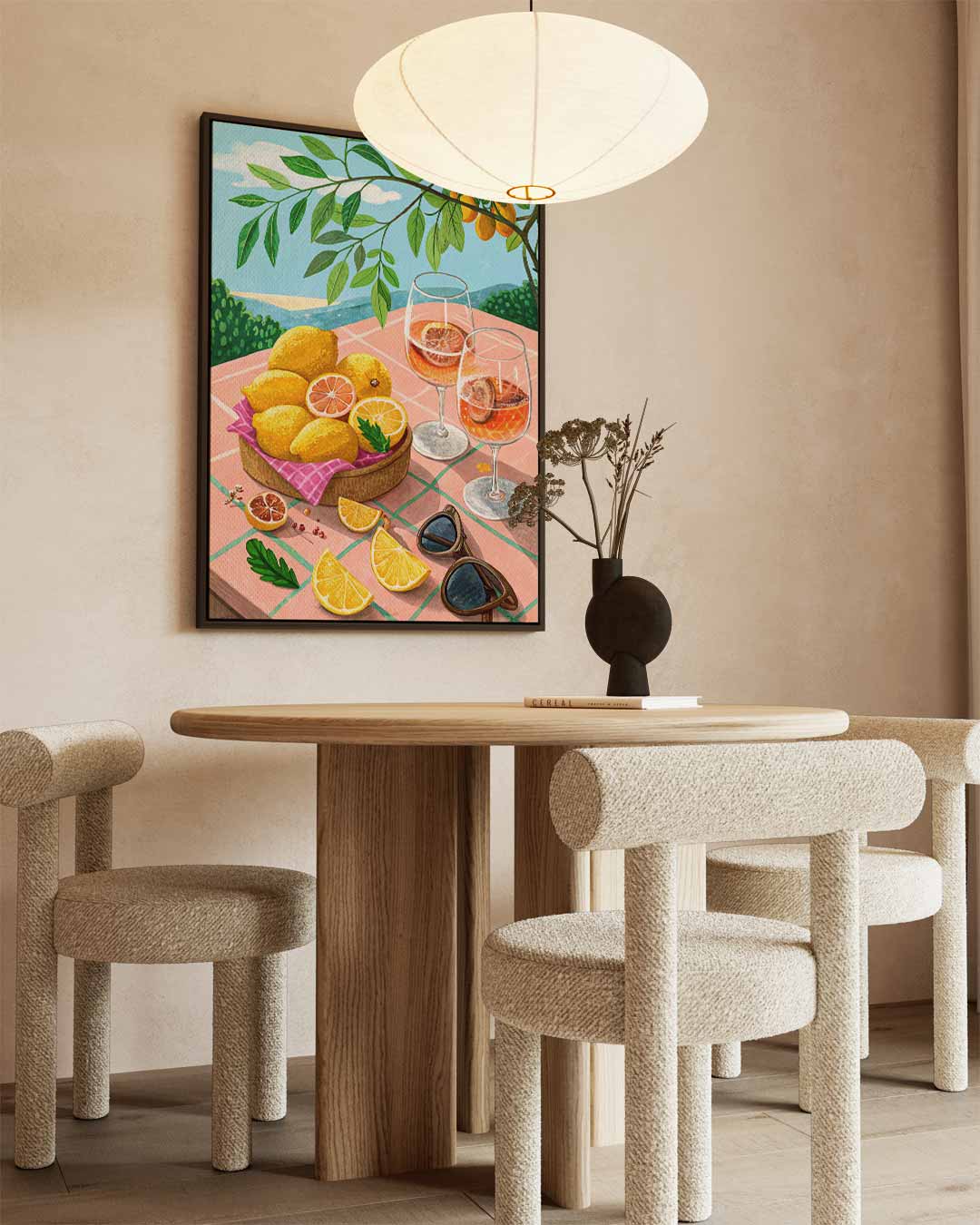 Zomerse Citrus Tafereel Kunstwerk-canvas-dibond-plexiglas-wanddecoratie-WallArtistic